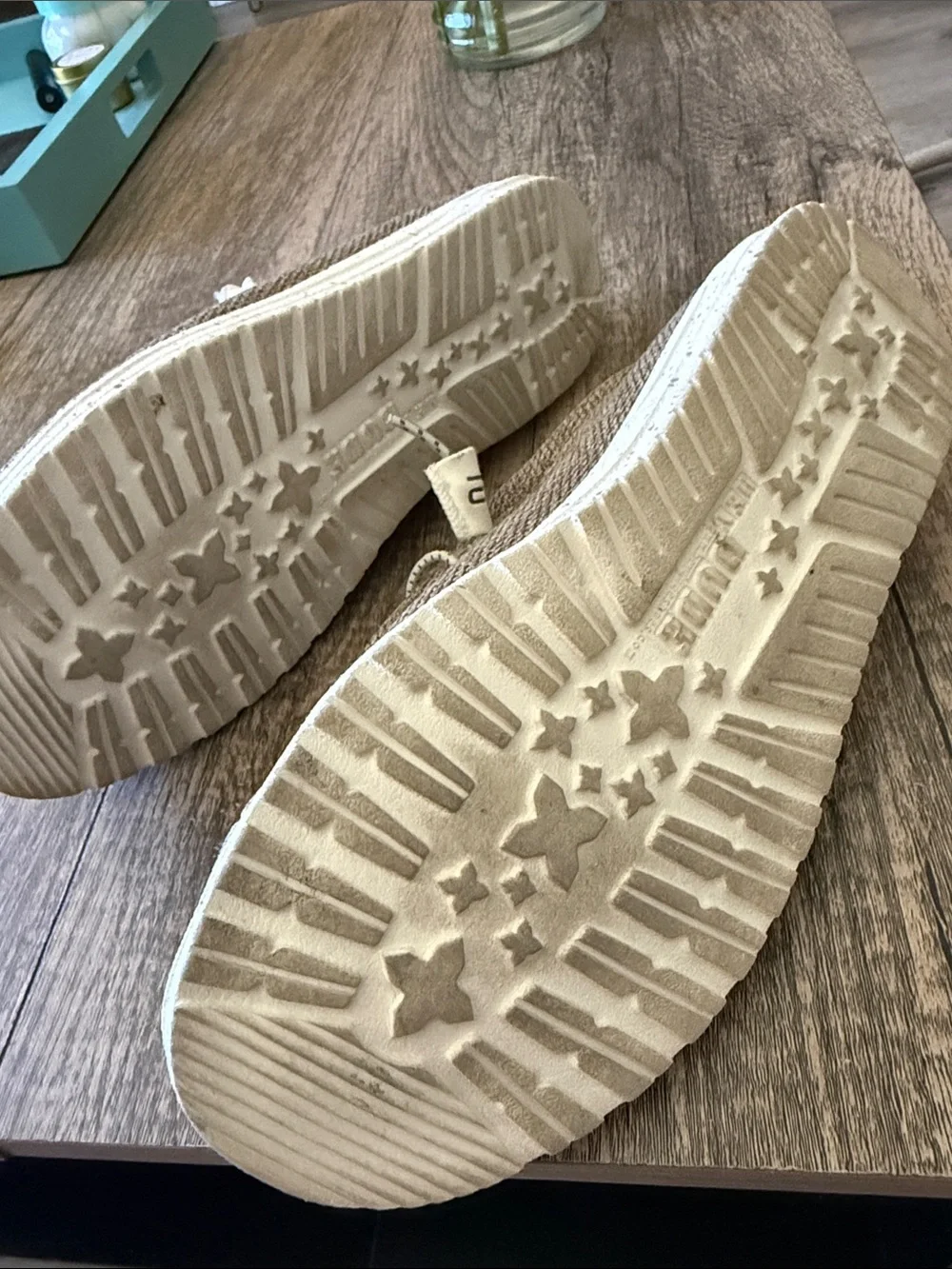 Hey Dude Knit Slip-On Shoes in Taupe Beige